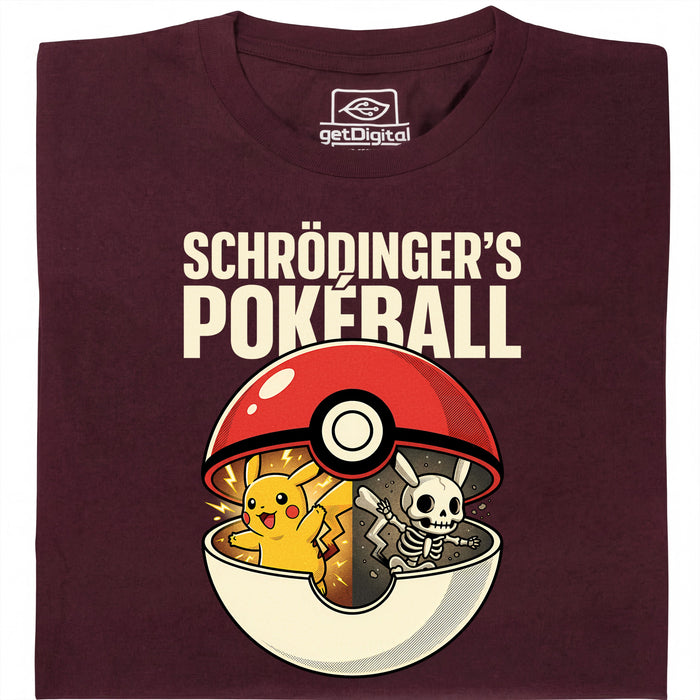 Schrödinger's Ball - Vista principale T-Shirt Rosso scuro