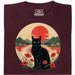 Sunset Cat  - Vista principale T-Shirt Rosso scuro