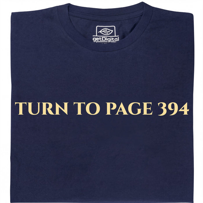 Turn To Page 394 - Hoofdweergave T-Shirt Marineblauw