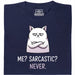 Definitely not sarcasm - Vista principal Camiseta Azul Marino