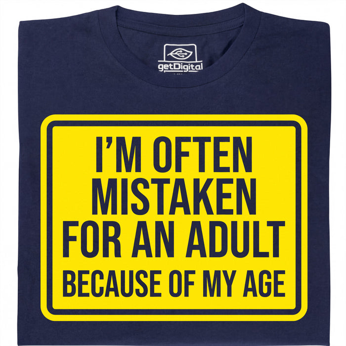 Mistaken For An Adult - Vista principal Camiseta Azul Marino