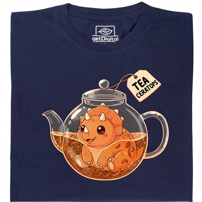 Tea-Ceratops - Vue principale T-Shirt Bleu Marine