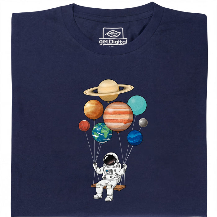 Cosmic Swing - Vue principale T-shirt Bleu Marine