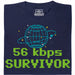 56kbps Survivor - Main view T-shirt Navy Blue