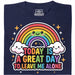A Great Day To Leave Me Alone - Vista principal Camiseta Azul marino