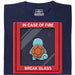 In Case of Fire - Break Glass - Vista principale T-Shirt Blu Navy