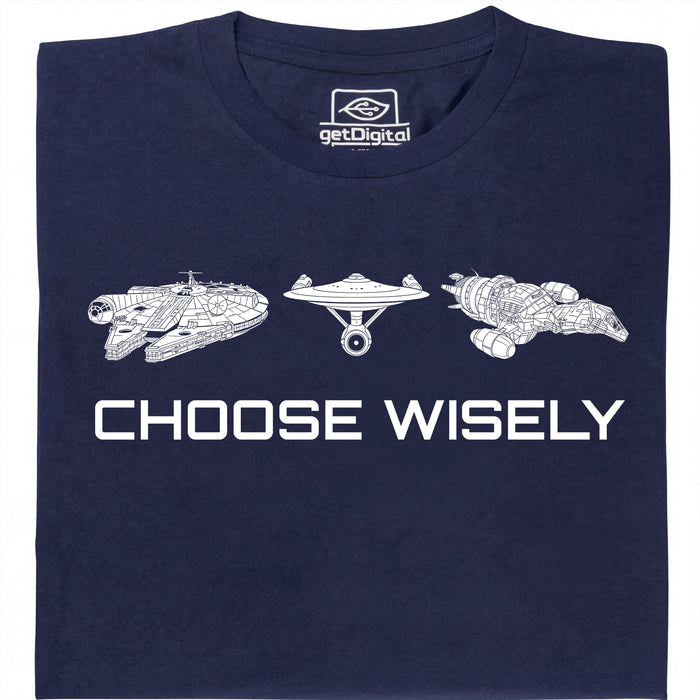 Choose Your Spaceship - Main view T-shirt Navy Blue