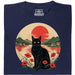 Sunset Cat  - Vista principale T-Shirt Blu navy