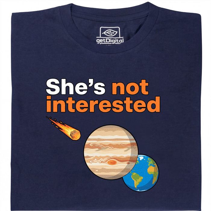 She's not interested - Vista principale T-shirt Blu navy