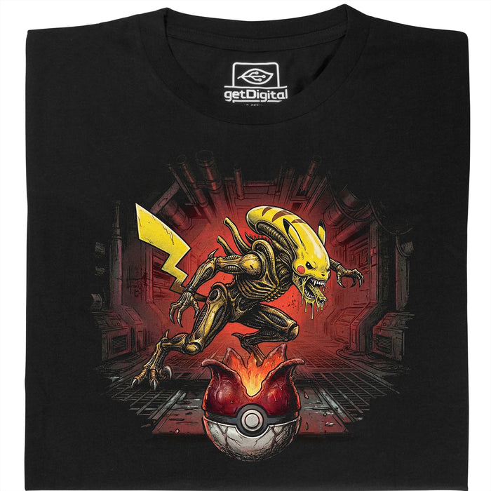 A Wild Xenomorph Appeared! - Hauptansicht T-Shirt Schwarz