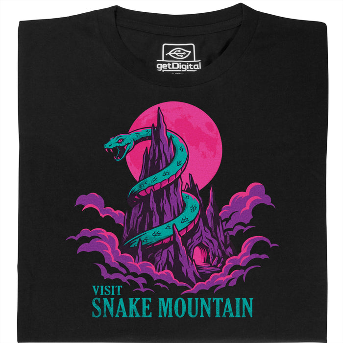 Visit Snake Mountain - Hauptansicht T-Shirt Schwarz