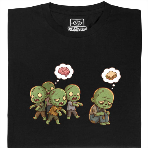 Zombie Vegetarian - Front view T-Shirt Black