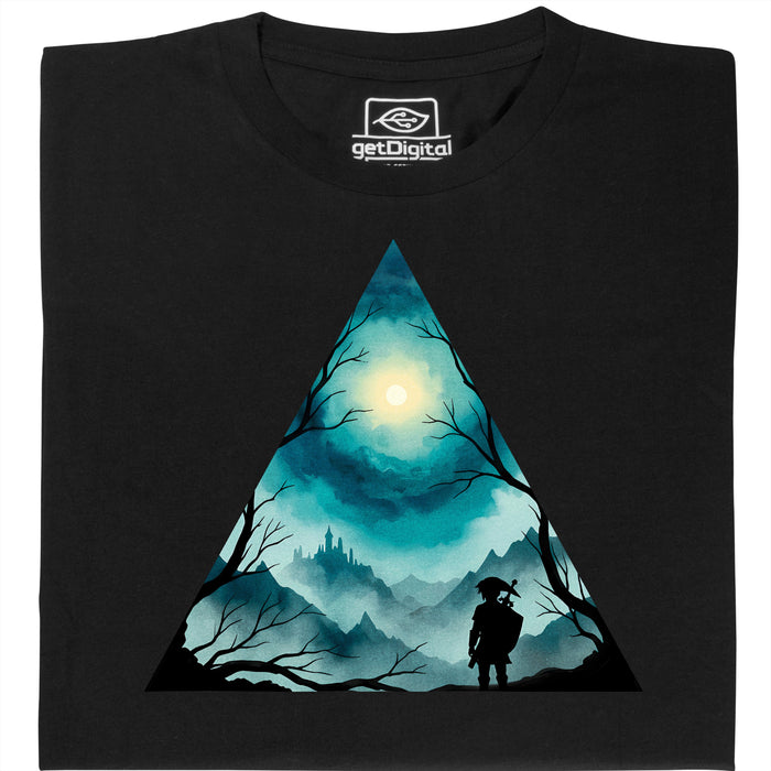 Triangle Landscape - Vista Principale T-Shirt Nero