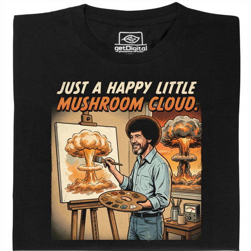 Happy Little Mushroom Cloud - Vista principal Camiseta Negro