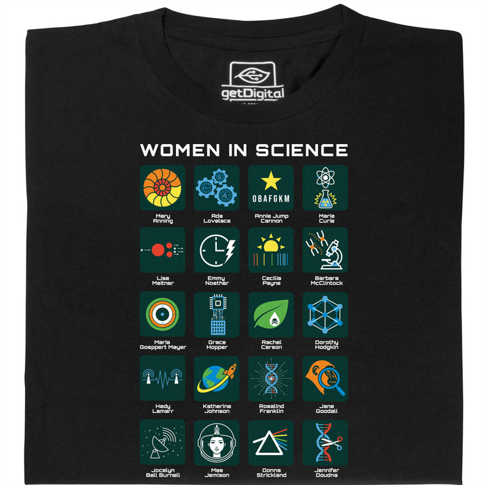 Women in Science - 20 Pioneers of Science - Main view T-Shirt Black