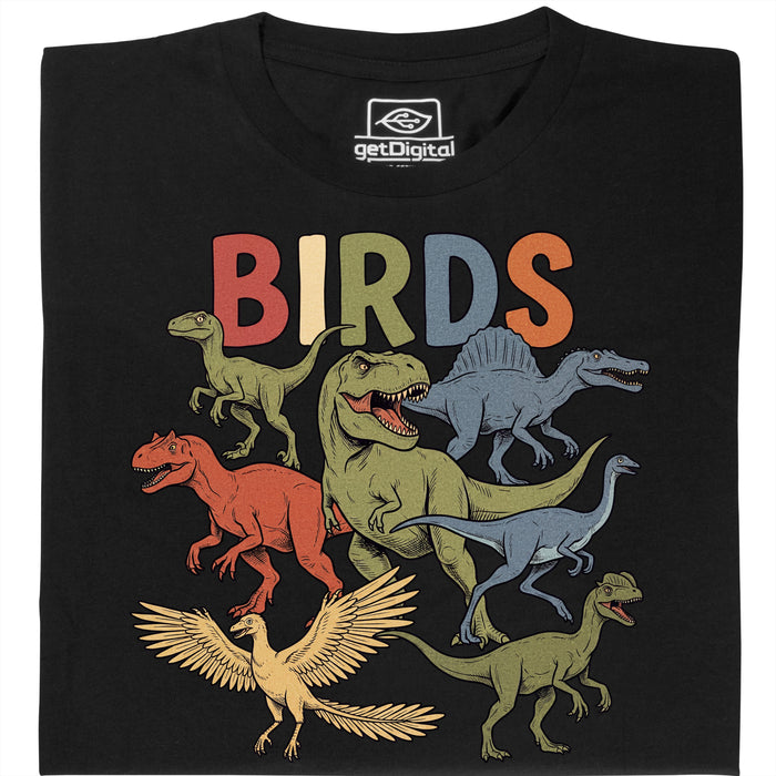 BIRDS - Vue de face T-Shirt Noir