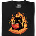 Chat Noir Lisant "Evil Plans" - Plans Maléfiques avec Style - Vue Principale T-Shirt Noir