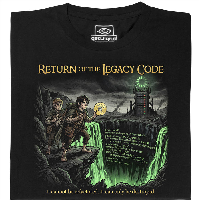 Return of the Legacy Code - Hauptansicht T-Shirt Schwarz
