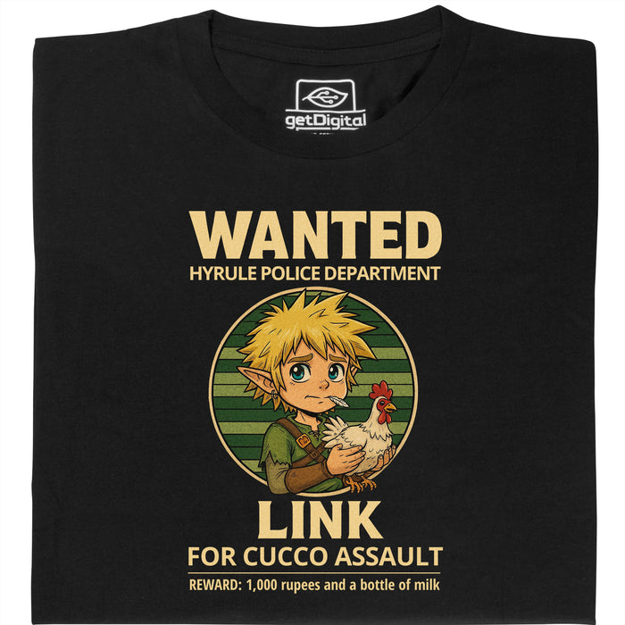 Wanted for Cucco Assault - Hauptansicht T-Shirt Schwarz
