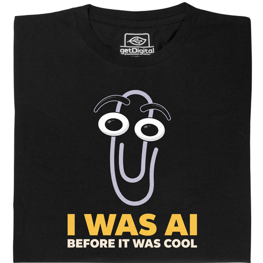 I Was AI Before It Was Cool - Hoofdweergave T-Shirt Zwart