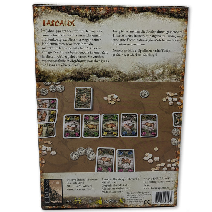 Lascaux Strategisches Gesellschaftsspiel – Schachtel Rückseite