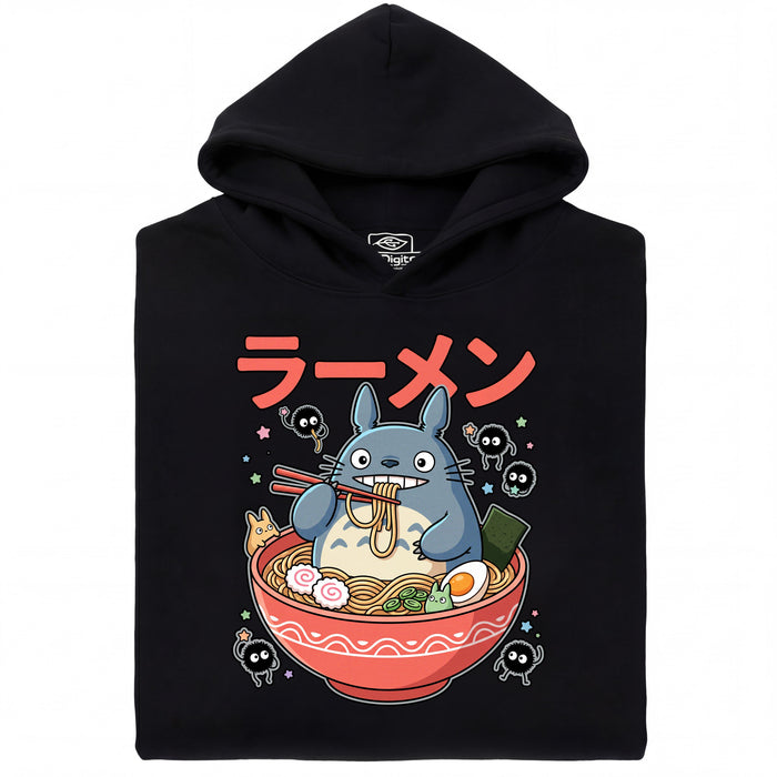 Bosgeest Ramen - Hoofdaanzicht Hoodie Zwart