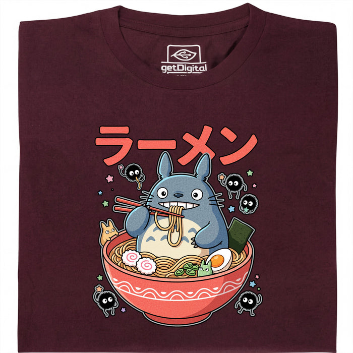 Bosgeest Ramen - Hoofdaanzicht T-Shirt Donkerrood