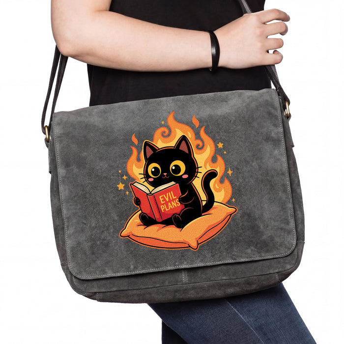 Chat Noir Lisant "Evil Plans" - Plans Maléfiques avec Style - Sac
