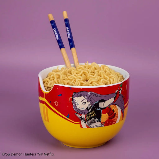 Bol Ramen KPop Demon Hunters avec Baguettes - Mira