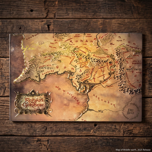 Carte Métallique du Seigneur des Anneaux - Rohan et Gondor (20x30 cm)
