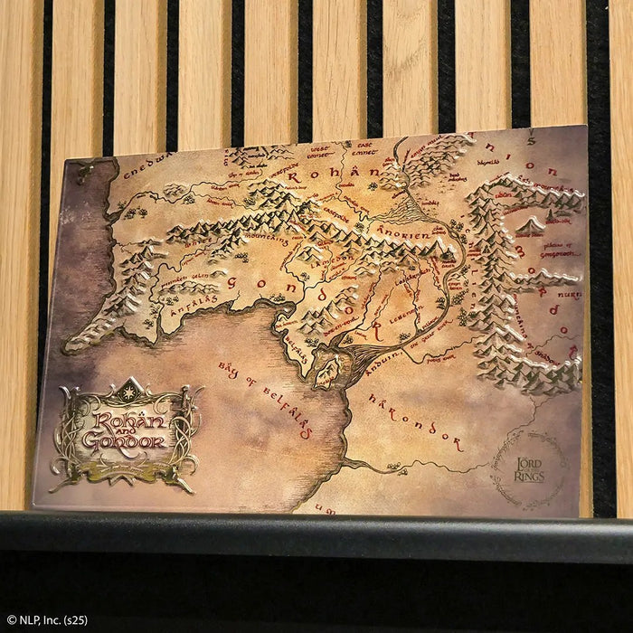Carte Métallique du Seigneur des Anneaux - Rohan et Gondor (20x30 cm)