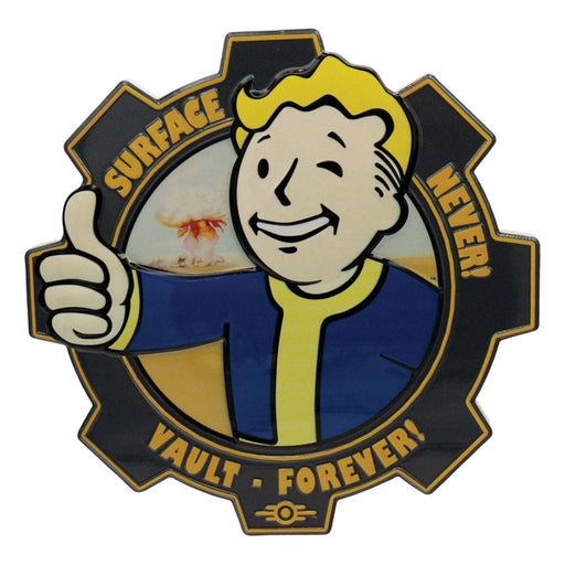 Fallout Vault Boy Resin Sign (Surface Never, Vault Forever)