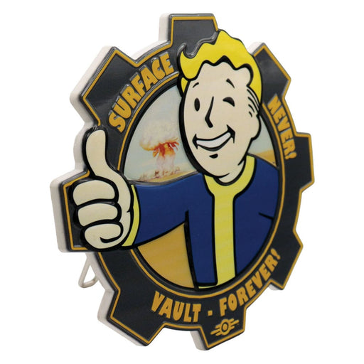 Fallout Vault Boy Resin Sign (Surface Never, Vault Forever)