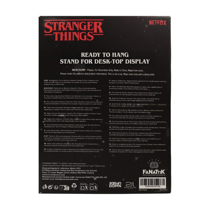 Plaque murale vitrail de la maison Creel Stranger Things