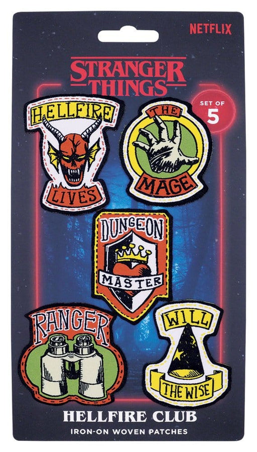 Stranger Things stoffen patches set Hellfire Club