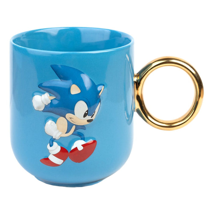 Sonic 3D-mok met gouden ring-handvat