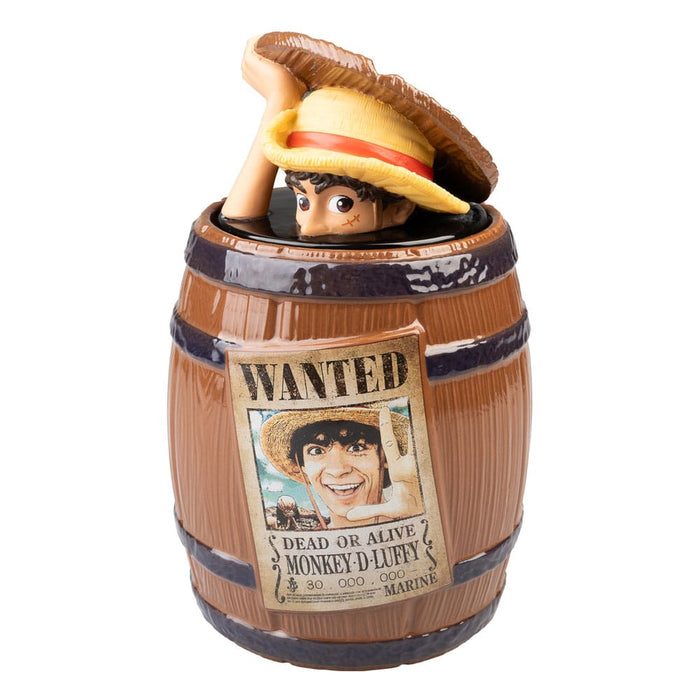 One Piece Barattolo per biscotti a botte Monkey D. Luffy (Wanted)
