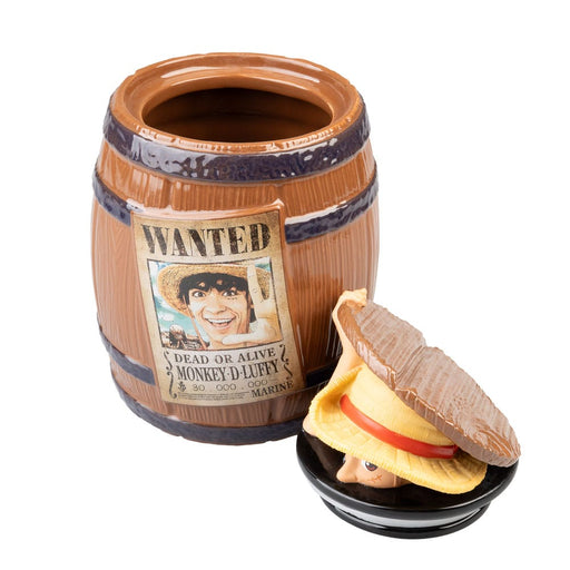 One Piece Barattolo per biscotti a botte Monkey D. Luffy (Wanted)