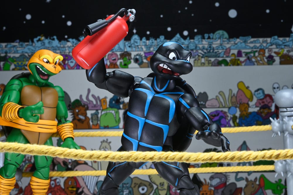 Teenage Mutant Ninja Turtles Stump Wrestling Pack de 4 Figurines Articulées (Archie Comics)