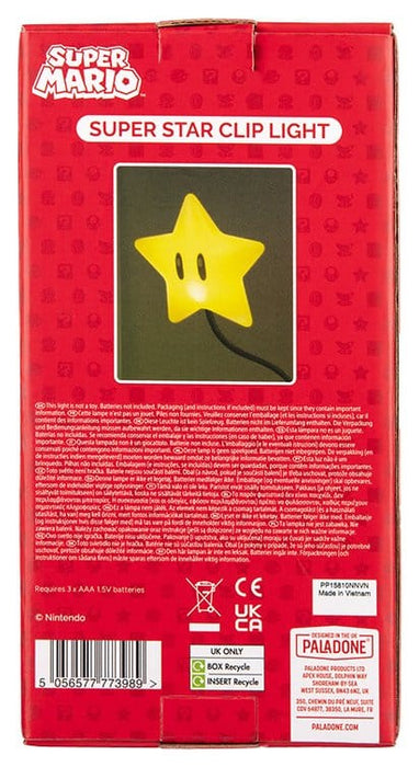 Super Mario Klemmlampe Super-Stern
