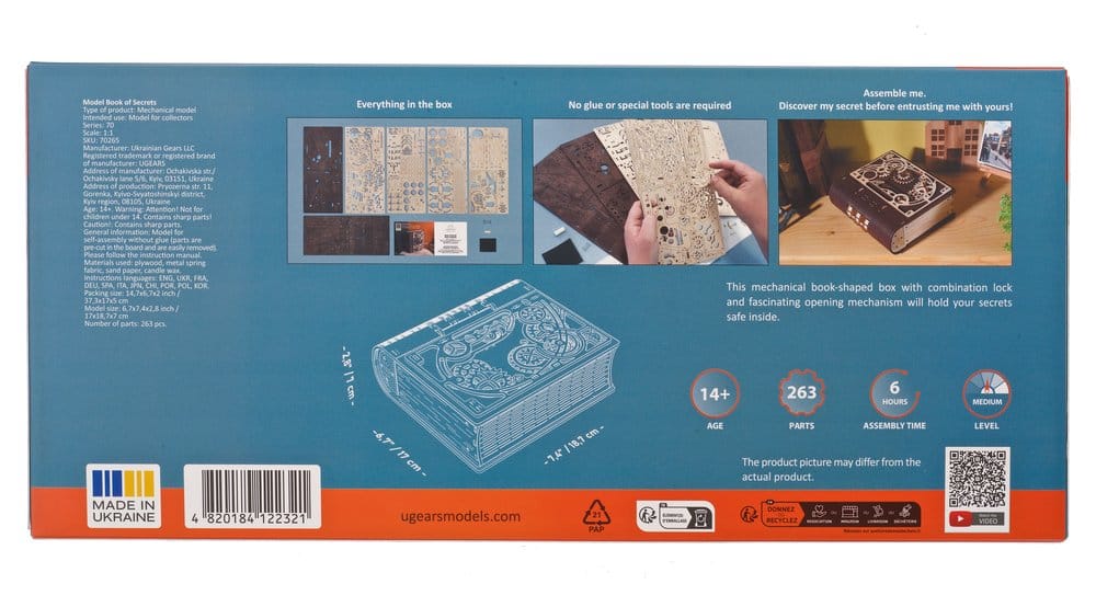 Book of Secrets Wooden Model Kit