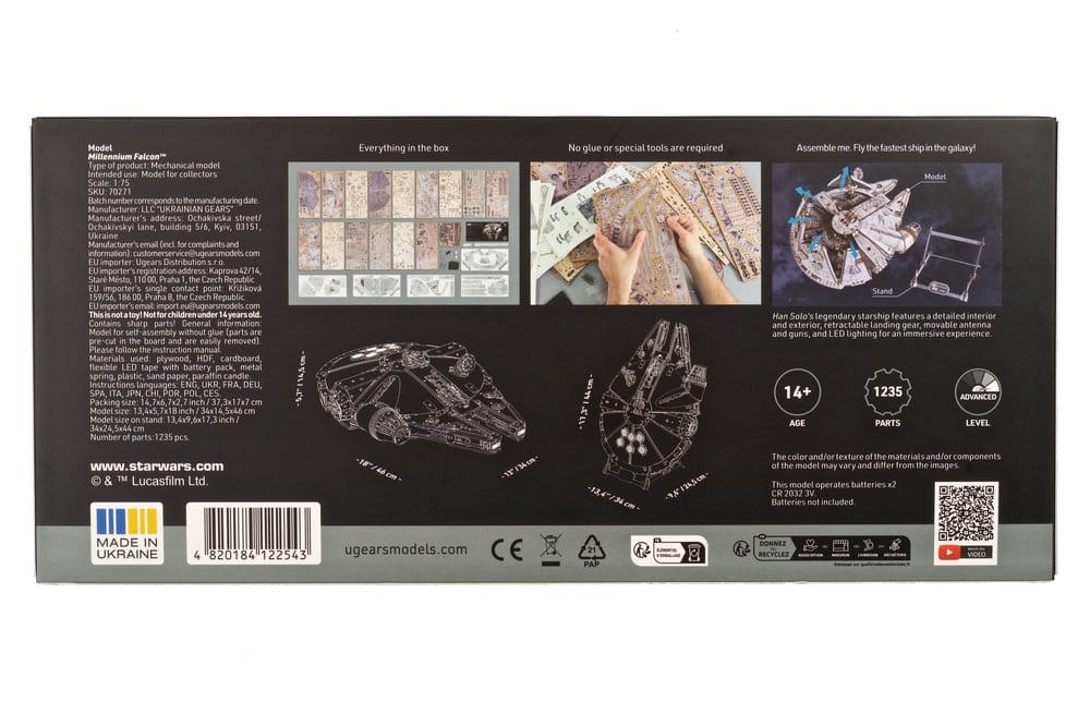 Star Wars Millennium Falke Holzbausatz
