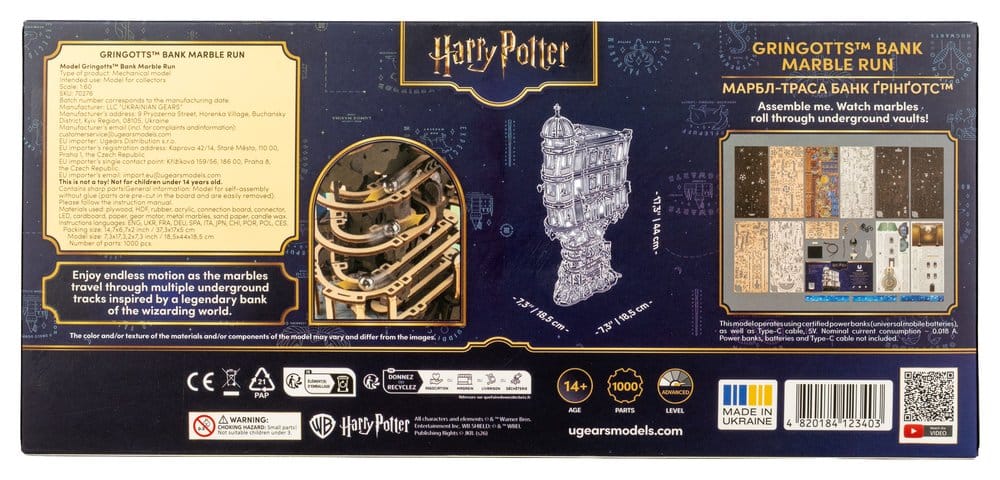 Harry Potter Gringotts Bank Murmelbahn Holzbausatz